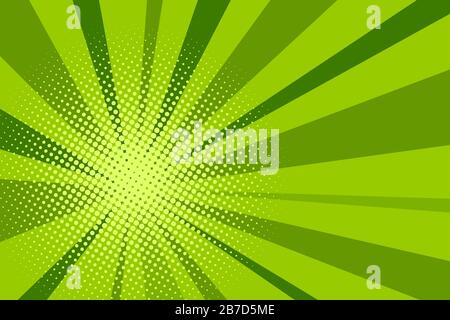 Sunbeam vert Bande dessinée historique pop rétro style cartoon art Illustration de Vecteur