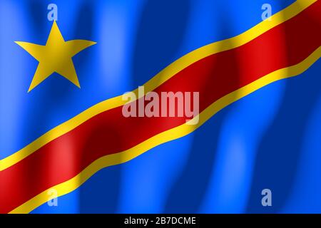 Congo - drapeau Banque D'Images