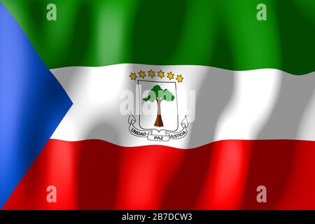 Guinée équatoriale - drapeau Banque D'Images