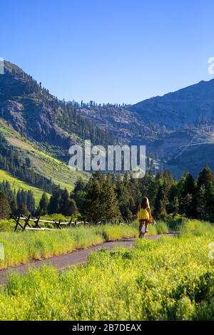 L'été à Squaw Valley Californie. Banque D'Images