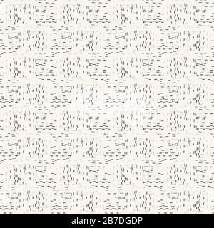 Arrière-plan de texture à rayures en relief brisées monochromes. Motif pointillé en pointillés diagonal distendu sans couture. Vecteur de distorsion noir et blanc cassé Illustration de Vecteur
