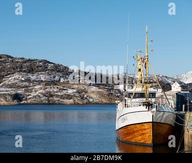 Chalutier norvégien de pêche, Bodo, Norvège. Banque D'Images