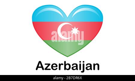 Drapeau de l'Azerbaïdjan. Illustration. La couleur et la taille de l'original. Illustration de Vecteur