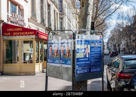 Conseils officiels pour les élections municipales françaises de 2020 à Paris Banque D'Images