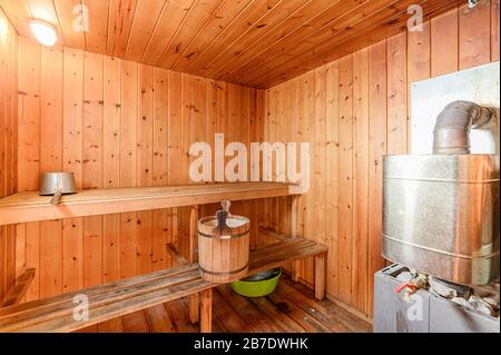 Russie, Moscou- 15 novembre 2019: Appartement intérieur salle de bain, sauna Banque D'Images