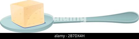 Icône de la cuillère à sucre. Dessin animé de l'icône vectorielle de la cuillère à sucre pour la conception de sites Web isolés sur fond blanc Illustration de Vecteur