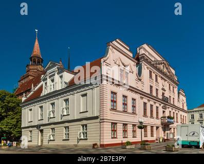 Hôtel De Ville À Güstrow, Dans Le Mecklembourg-Poméranie-Occidentale, Allemagne Banque D'Images