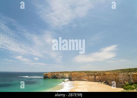 Vue sur le paysage côtier près des douze Apôtres, sur la Great Ocean Road, Victoria, Australie Banque D'Images