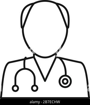 Icône médecin podiatre. Outline podiatre médecin vecteur icône pour le web design isolé sur fond blanc Illustration de Vecteur