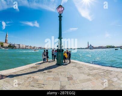Venise, Italie - 17 MAI 2019: Vue de Dogana da Mar sur les gratte-ciel de Venise Banque D'Images