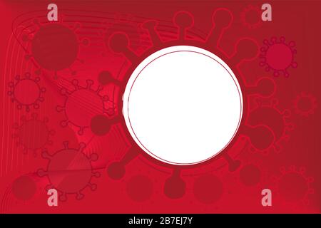 Éclosion de coronavirus et antécédents de coronavirus sur la grippe. Vecteur Illustration de Vecteur