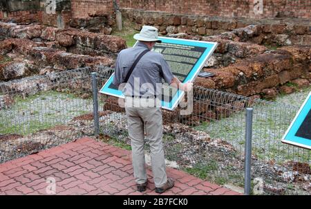 Ruines historiques de Bastion Victoria à Melaka en Malaisie Banque D'Images