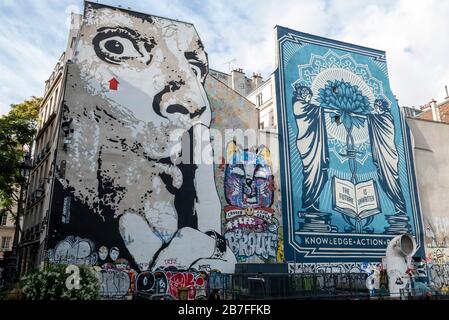 Graffiti art à Paris, France, Europe Banque D'Images