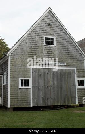 La plus ancienne famille des États-Unis fait encore des bateaux en bois sur Cape Cod Banque D'Images