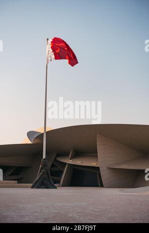 Le Musée national du Qatar à Doha. Un design futuriste et innovant basé sur disque par l'architecte Jean nouvel Banque D'Images