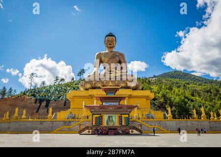 Site de Bouddha Dordenma (Bouddha géant) à flanc de montagne à Thimphu, Bhoutan Banque D'Images