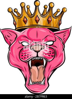 Panther dans la couronne. Illustration vectorielle Illustration de Vecteur