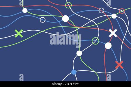 Lignes enchevêtrement arrière-plan abstrait Illustration de Vecteur