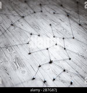 L'innovation de concept de communication optimise l'algorithme. rendu tridimensionnel Banque D'Images