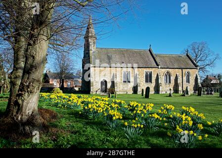 Église St Botolph, dans le village d'Allerthorpe, Yorkshire de l'est, Angleterre Royaume-Uni Banque D'Images