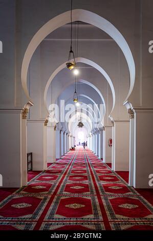Intérieur de la Mosquée Koutoubia à Marrakech. Maroc Banque D'Images
