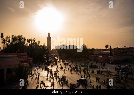 Mosquée Koutoubia à Marrakech. Maroc Banque D'Images