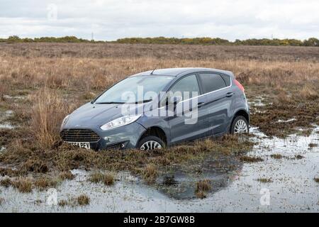 Ford Fiesta exceptionnellement garée dans la Nouvelle forêt 2020 Banque D'Images