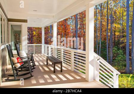 Véranda meublée Banque D'Images