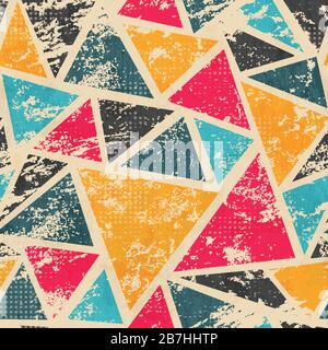 triangle de couleur grunge sans couture Illustration de Vecteur