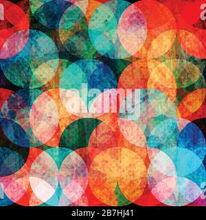 motif sans couture de cercle de aquarelle grunge Illustration de Vecteur