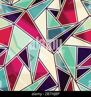 motif mosaïque triangulaire sans couture Illustration de Vecteur