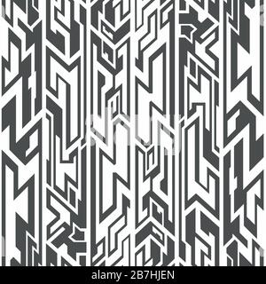 motif tribal monochrome sans couture Illustration de Vecteur