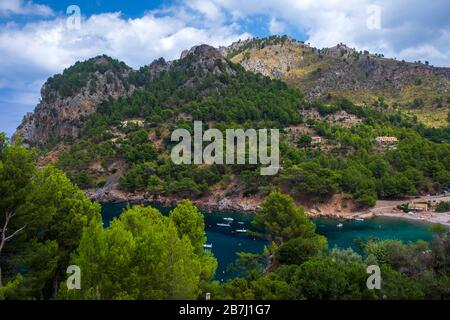 Sa Calobra. Montagnes de Tramuntana. Majorque , Iles Baléares. Espagne Banque D'Images