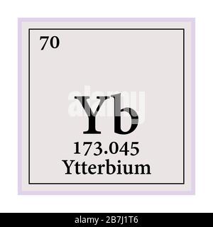 L'ytterbium Tableau périodique des éléments Vector illustration EPS 10. Illustration de Vecteur