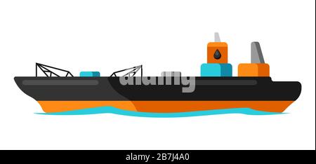 Illustration du pétrolier maritime. Illustration de Vecteur