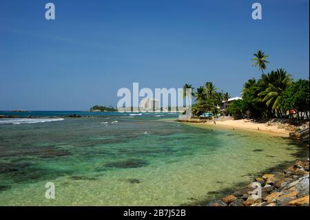 Sri Lanka, Galle, Plage D'Unawatuna Banque D'Images