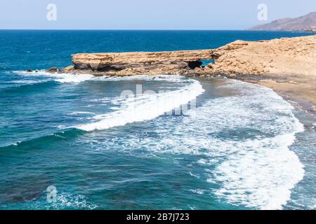 Punta de Guadalupe à la Pared sur la côte ouest de l'île des Canaries de Fuerteventura Banque D'Images