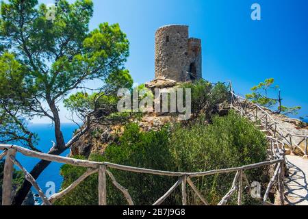 Mirador de sa Creueta , sa Creueta belvedere. Pollença, Majorque. Îles Baléares, Espagne. Banque D'Images