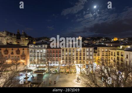 Place Bib-Rambla, Grenade, Andalousie, Espagne Banque D'Images