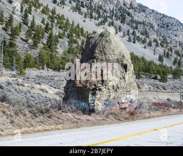 Standing Rock près de Keremeos, Colombie-Britannique, Canada Banque D'Images