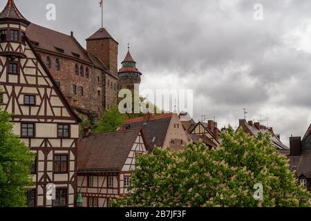 Le château impérial de Nuremberg Banque D'Images