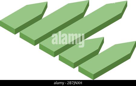 Icône de régression de banque, style isométrique Illustration de Vecteur