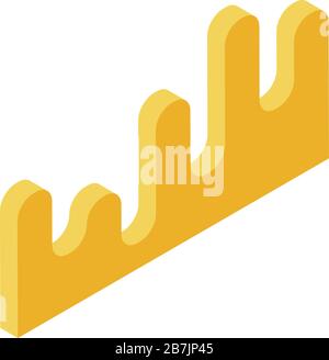 Icône graphique de régression économique, style isométrique Illustration de Vecteur