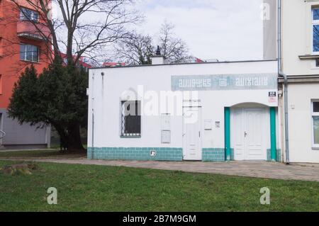 La première mosquée de la République tchèque, ouverte en 1998, préparée par la Communauté religieuse musulmane et la Fondation pour l'établissement et l'exploitation de l'islam Banque D'Images