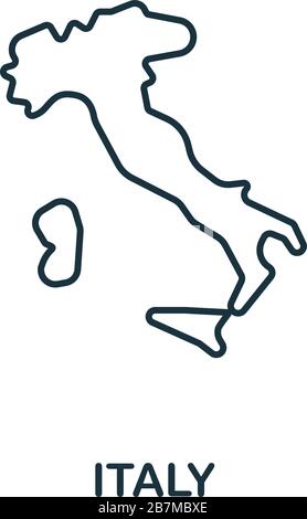 Icône Italie. Elément de ligne simple symbole Italie pour les modèles, la conception Web et les infographies Illustration de Vecteur