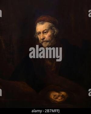 Un homme âgé comme Saint Paul, Rembrandt, vers 1659, Banque D'Images