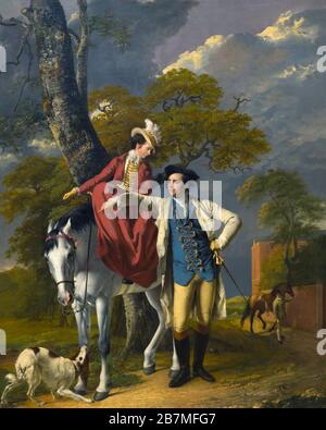 M. et Mme Thomas Coltman, Joseph Wright de Derby, vers 1770-172, Banque D'Images