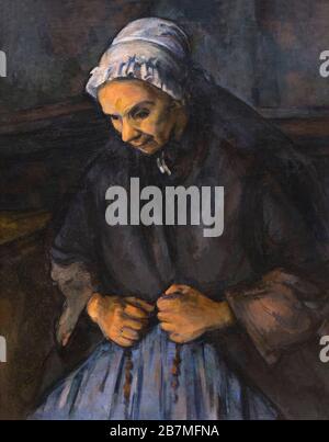 Une vieille femme avec un Rosaire, Paul Cézanne, vers 1895, Banque D'Images