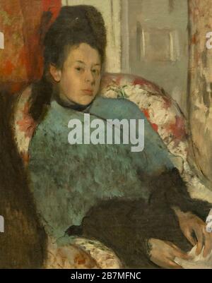 Portrait d'Elena Carafa, Edgar Degas, vers 1875, Banque D'Images