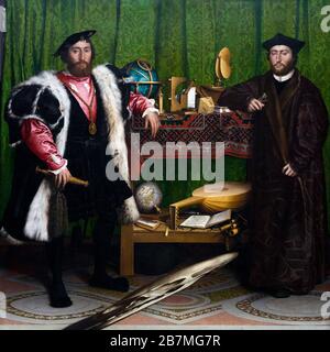 Jean de Dinteville et Georges de Selve, les Ambassadeurs, Hans Holbein le Jeune, 1533, Banque D'Images